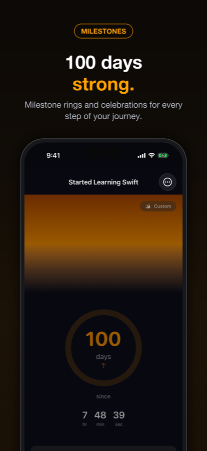 Since app showing milestone progress and encouragement.